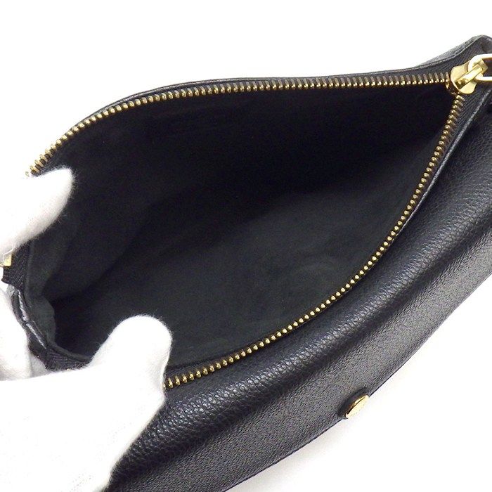 Louis Vuitton Shoulder Bag Black Monogram Empreinte Leather Gold — view 5