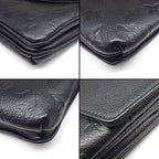 Louis Vuitton Shoulder Bag Black Monogram Empreinte Leather Gold — view 8
