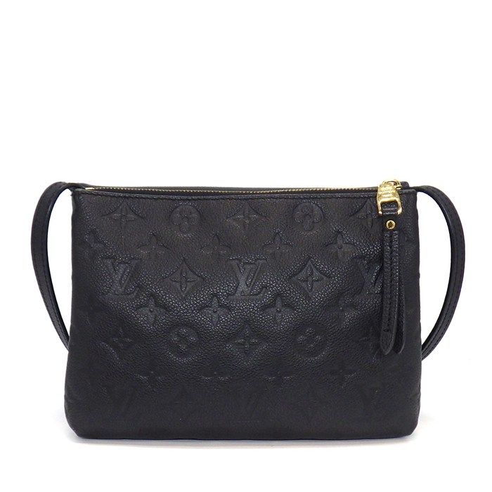 Louis Vuitton Shoulder Bag Black Monogram Empreinte Leather Gold — view 2