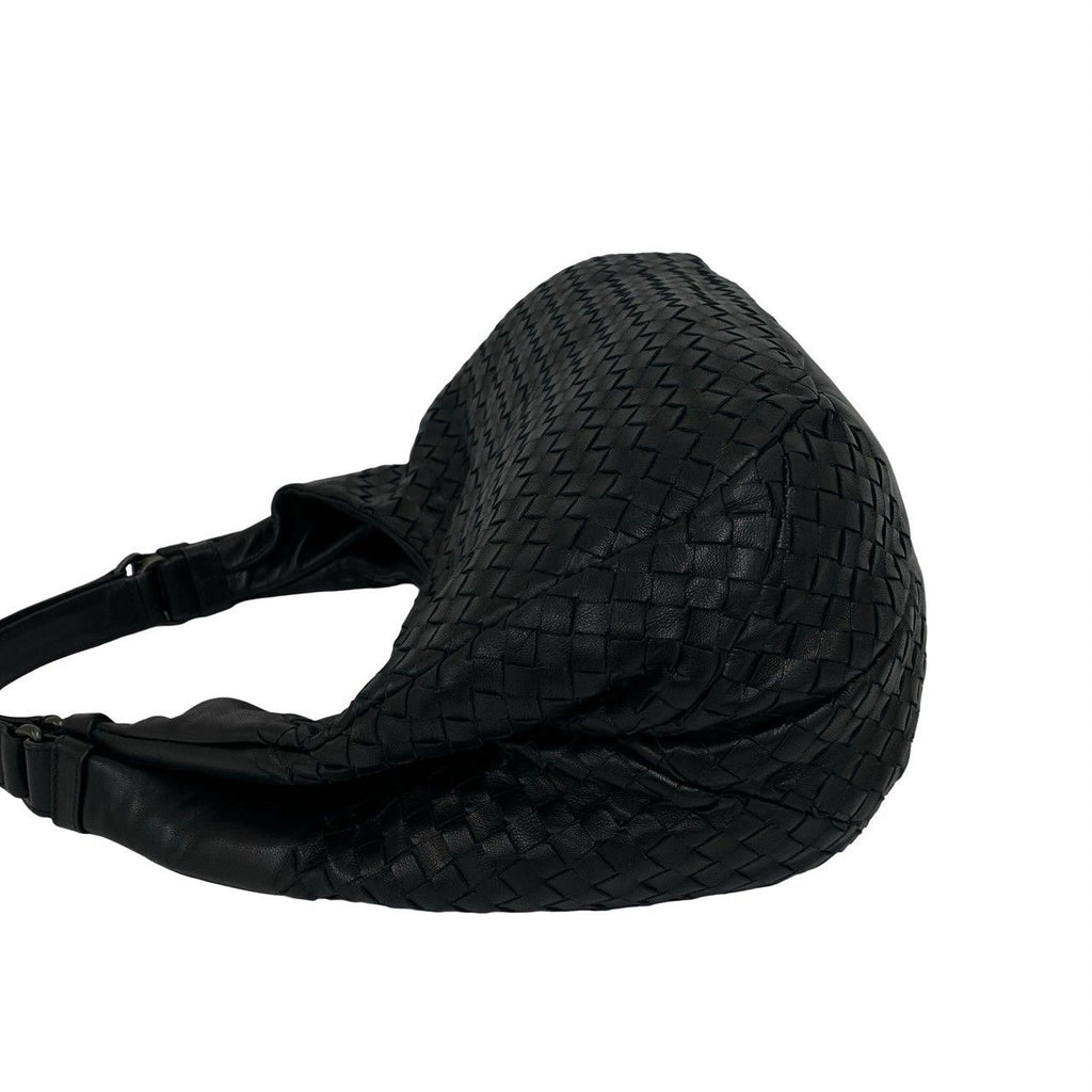 Bottega Veneta Campana Intrecciato Leather Tote Bag Black — view 5
