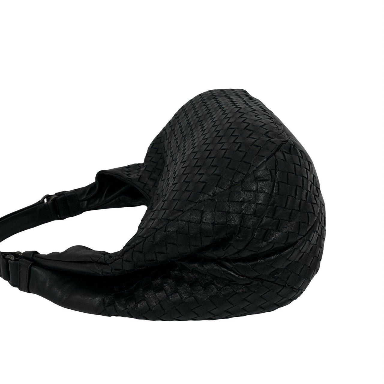 Bottega Veneta Campana Intrecciato Leather Tote Bag Black — view 5