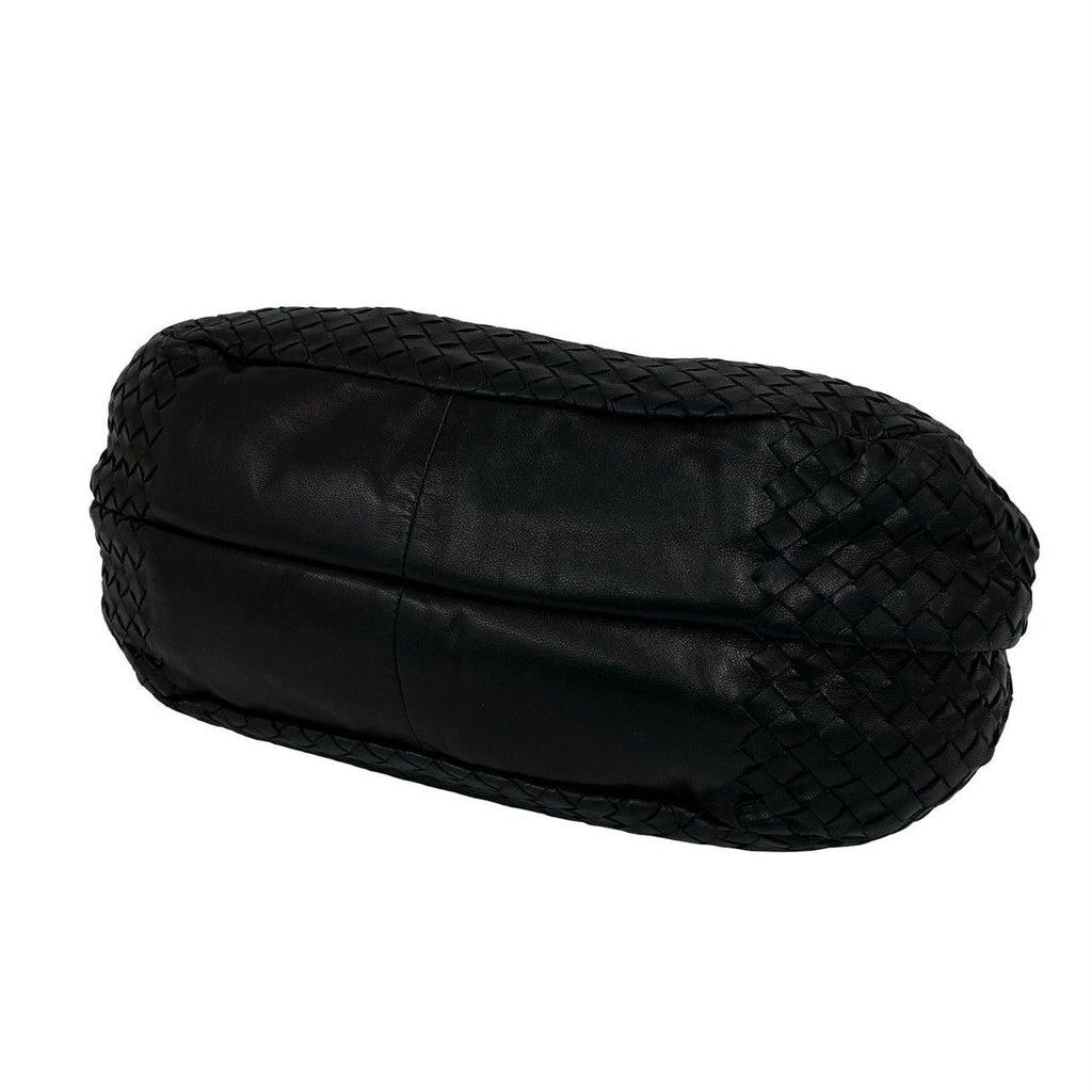 Bottega Veneta Campana Intrecciato Leather Tote Bag Black — view 8