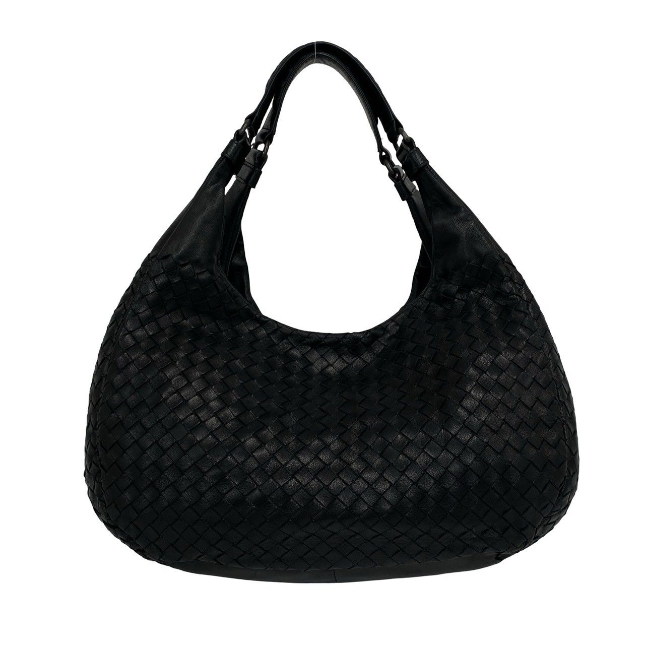 Bottega Veneta Campana Intrecciato Leather Tote Bag Black — view 3