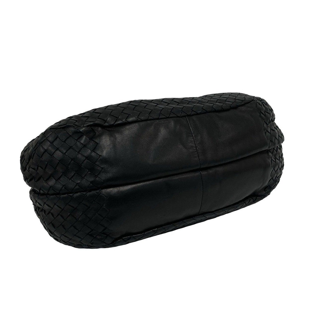 Bottega Veneta Campana Intrecciato Leather Tote Bag Black — view 7