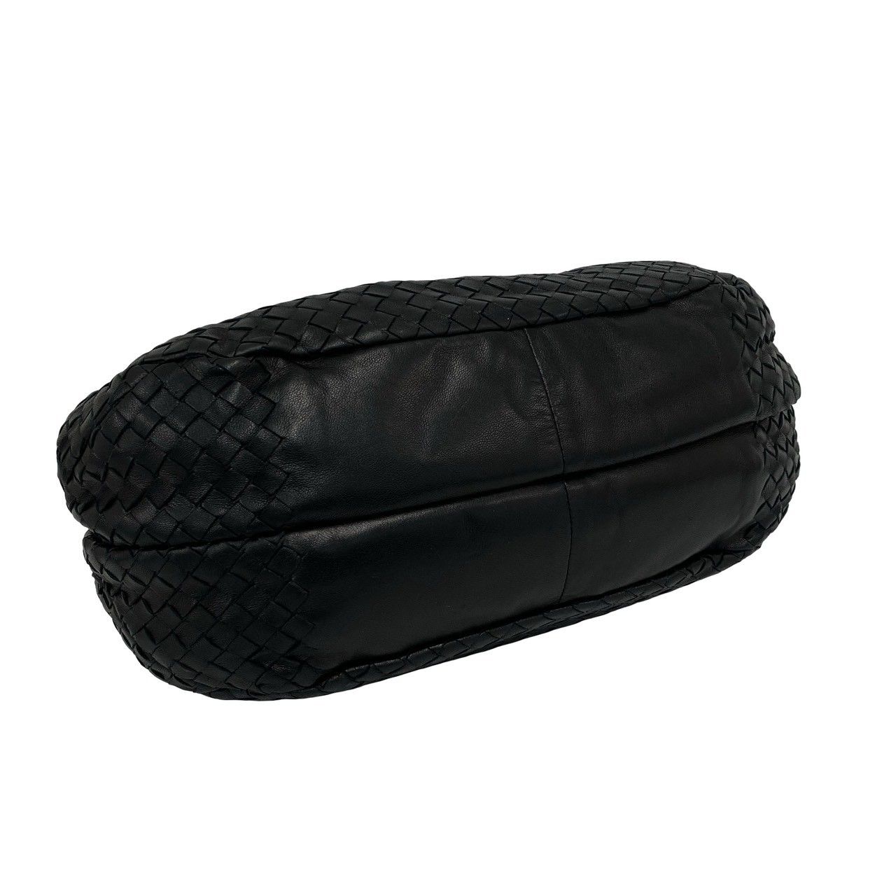 Bottega Veneta Campana Intrecciato Leather Tote Bag Black — view 7