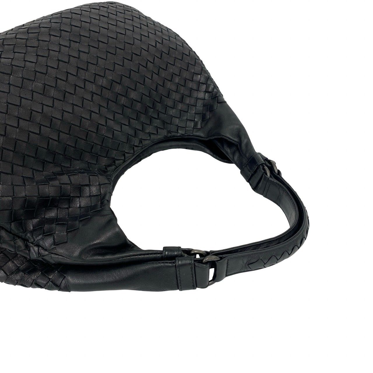 Bottega Veneta Campana Intrecciato Leather Tote Bag Black — view 4