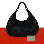 Bottega Veneta Campana Intrecciato Leather Tote Bag Black
