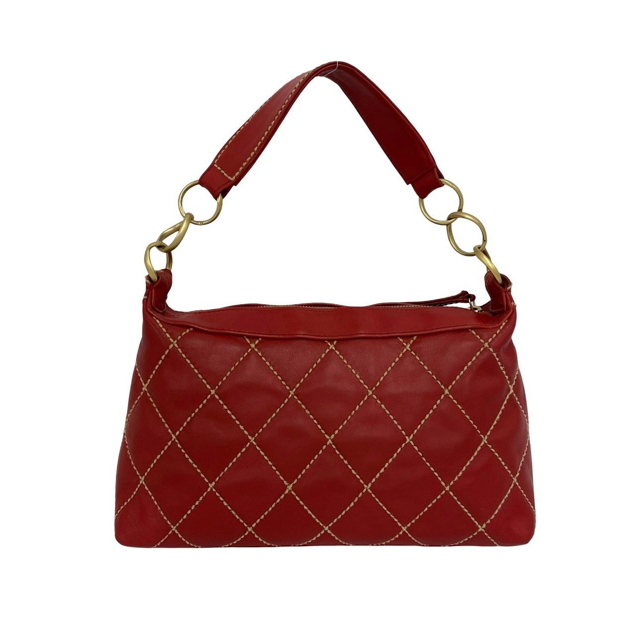 Chanel CC Logo Wild Stitch Lambskin Handbag — view 3