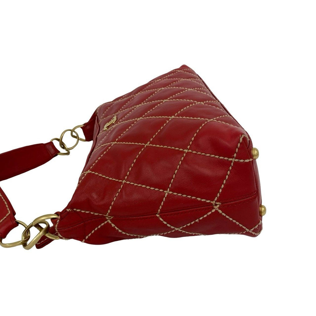 Chanel CC Logo Wild Stitch Lambskin Handbag — view 5