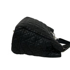 Dior Cannage Logo Charm Leather Tote Bag Black — view 6