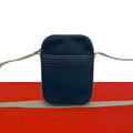 Loewe Repeat Anagram Logo Leather Shoulder Bag Crossbody Pochette Navy Beige