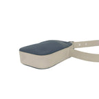 Loewe Repeat Anagram Logo Leather Shoulder Bag Crossbody Pochette Navy Beige — view 8
