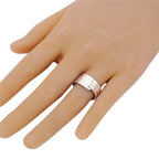 Hermes Italique Ring Actual 54 Vintage 925 Sterling Silver Logo Black Simple — view 8