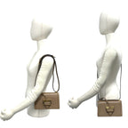 Loewe Barcelona Logo Leather Mini Shoulder Bag Crossbody Pochette Beige — view 2