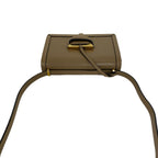 Loewe Barcelona Logo Leather Mini Shoulder Bag Crossbody Pochette Beige — view 4