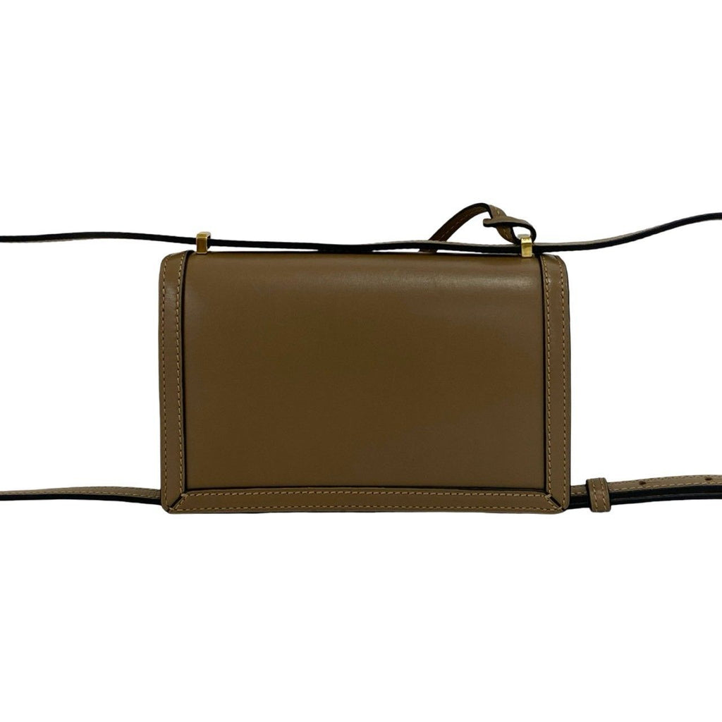 Loewe Barcelona Logo Leather Mini Shoulder Bag Crossbody Pochette Beige — view 3
