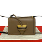 Loewe Barcelona Logo Leather Mini Shoulder Bag Crossbody Pochette Beige