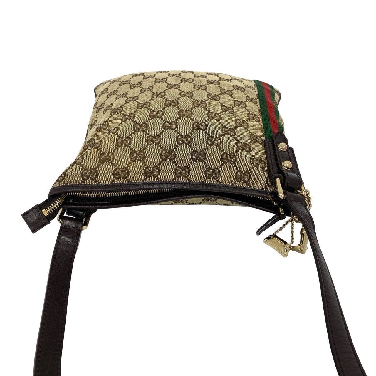 Gucci Sherry Line GG Pattern Logo Canvas Leather Shoulder Bag Pochette Crossbody — view 4
