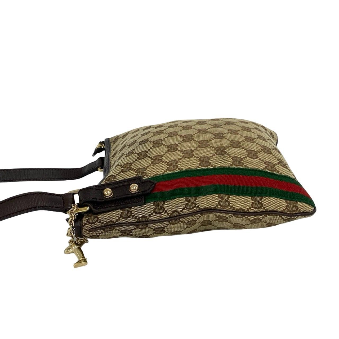 Gucci Sherry Line GG Pattern Logo Canvas Leather Shoulder Bag Pochette Crossbody — view 5