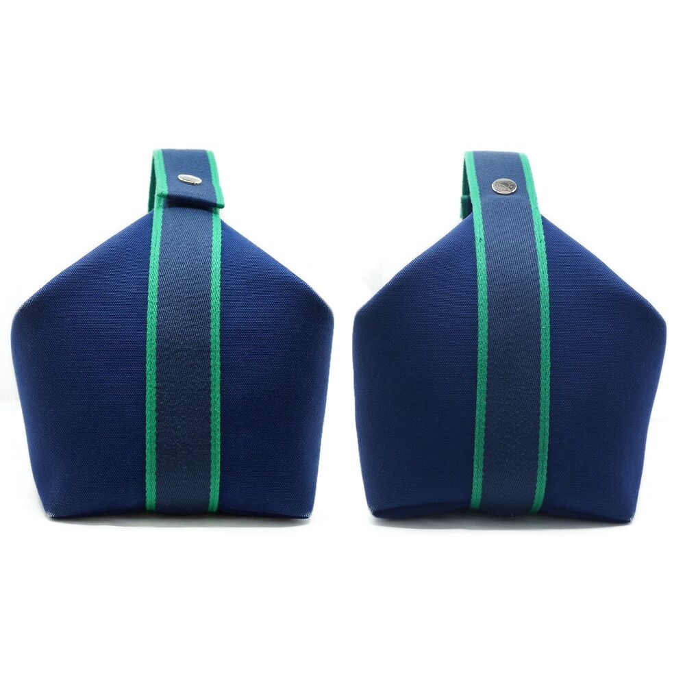 Hermes Brid-a-brac GM Navy Green Silver Bag — view 3