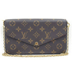Louis Vuitton Pochette Felicie Shoulder Bag Brown Gold Monogram
