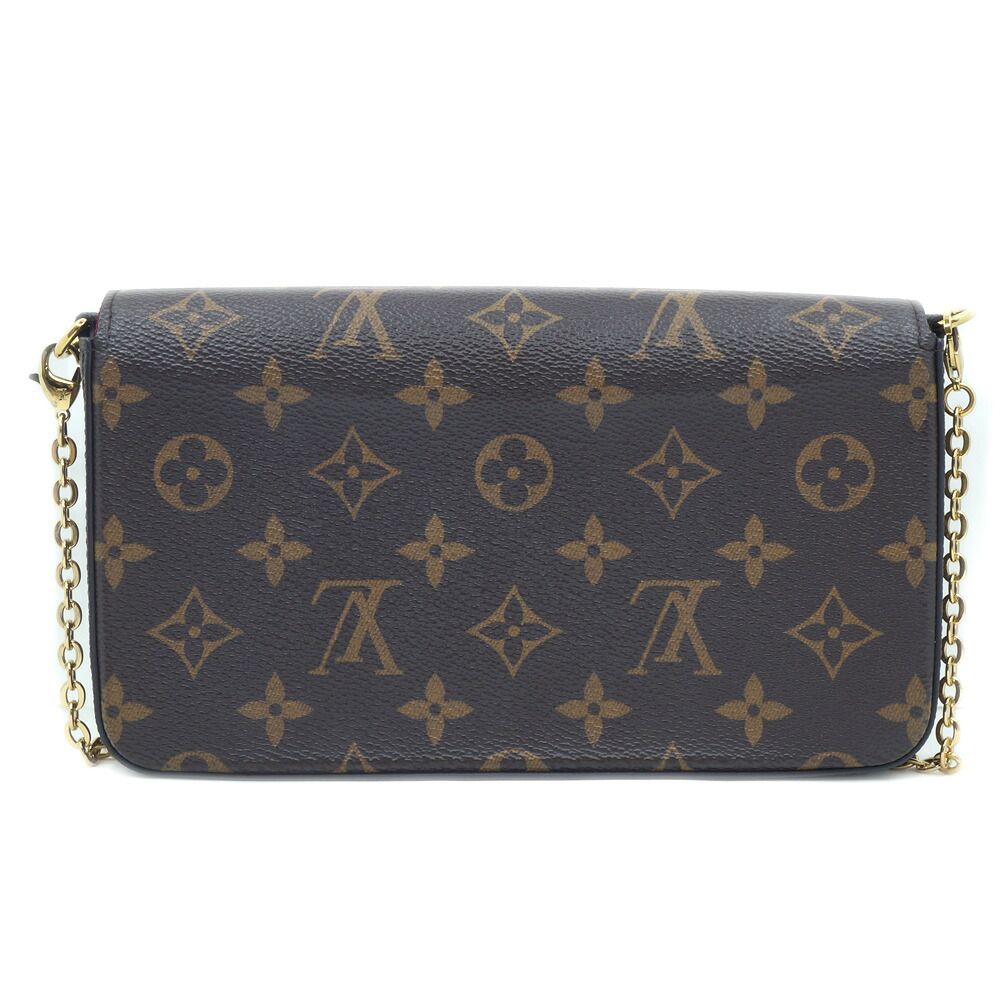 Louis Vuitton Pochette Felicie Shoulder Bag Brown Gold Monogram — view 2