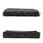 Louis Vuitton Pochette Felicie Shoulder Bag Brown Gold Monogram — view 3