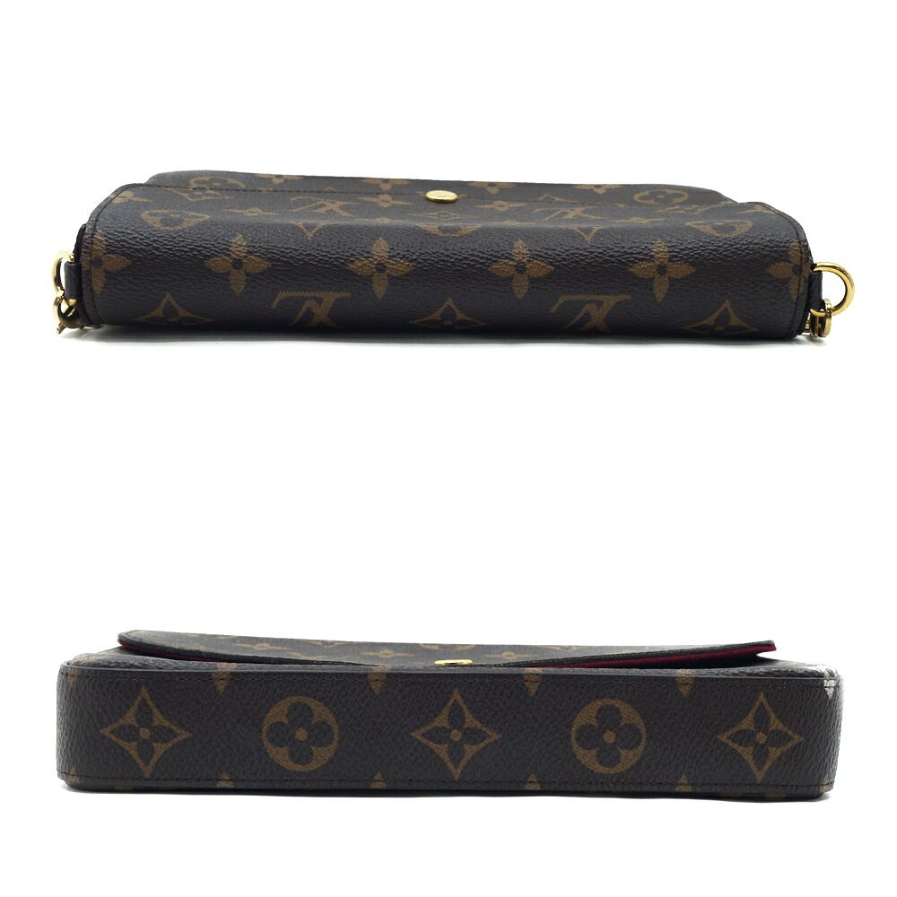 Louis Vuitton Pochette Felicie Shoulder Bag Brown Gold Monogram — view 3
