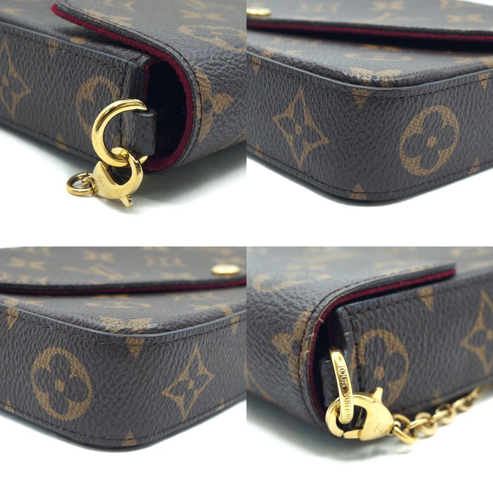 Louis Vuitton Pochette Felicie Shoulder Bag Brown Gold Monogram — view 5