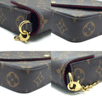 Louis Vuitton Pochette Felicie Shoulder Bag Brown Gold Monogram — view 5