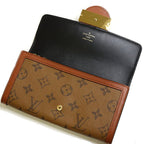 Louis Vuitton Portefeuille Sarah Dauphine Monogram Reverse Brown Wallet — view 5