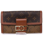 Louis Vuitton Portefeuille Sarah Dauphine Monogram Reverse Brown Wallet