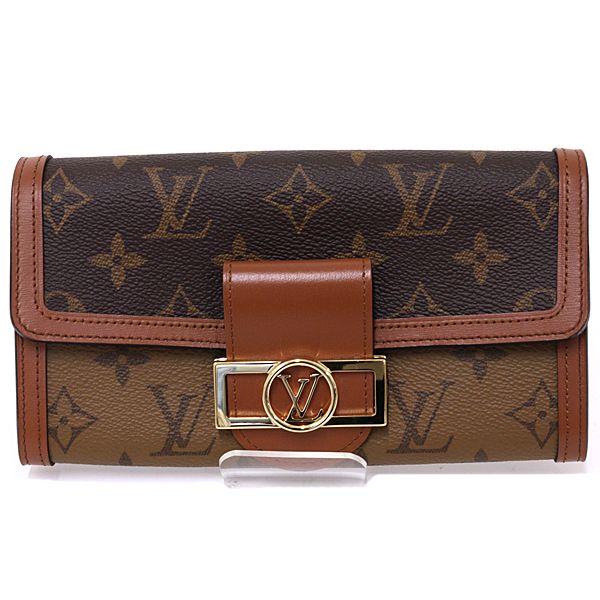 Louis Vuitton Portefeuille Sarah Dauphine Monogram Reverse Brown Wallet