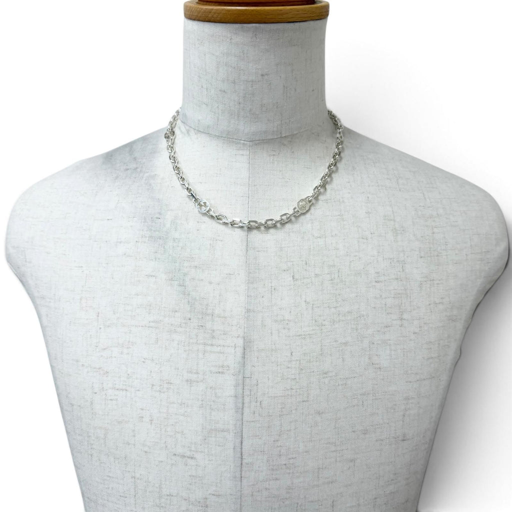 Gucci Interlocking Chain Necklace Silver — view 2