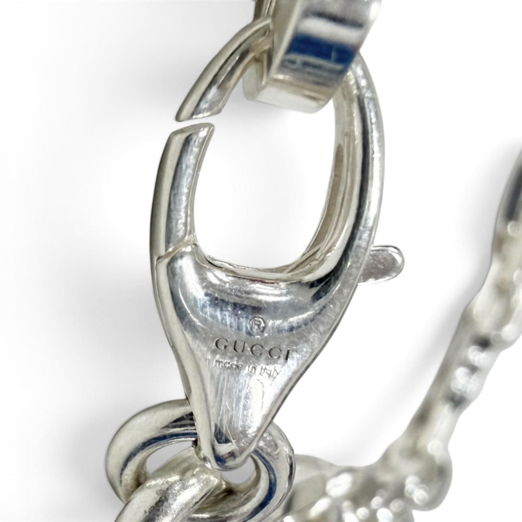 Gucci Interlocking Chain Necklace Silver — view 5