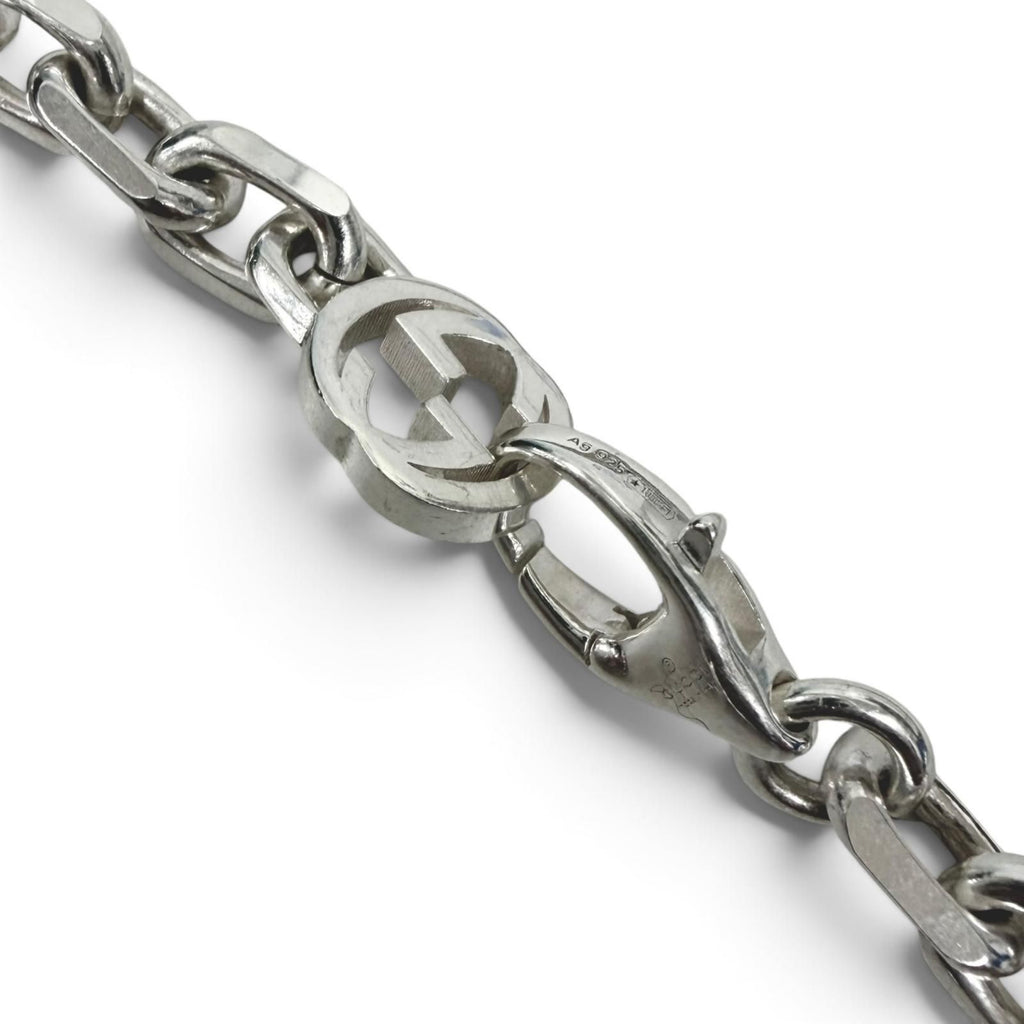Gucci Interlocking Chain Necklace Silver — view 4