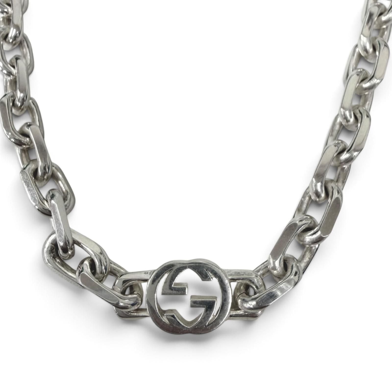 Gucci Interlocking Chain Necklace Silver