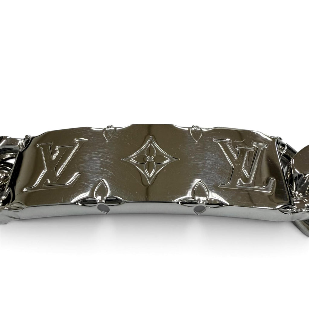 Louis Vuitton Monogram Chain Bracelet Silver M Box Included — view 5