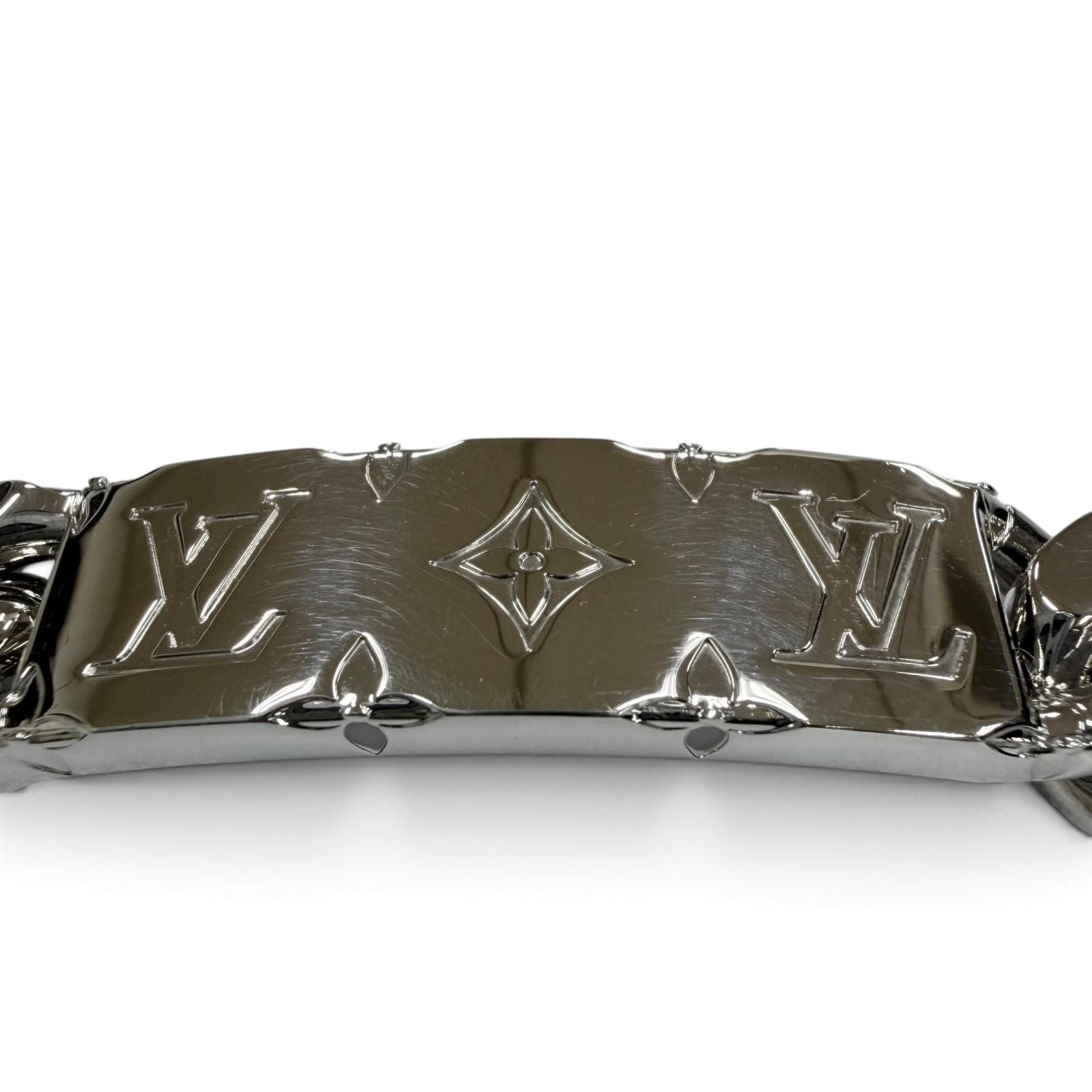 Louis Vuitton Monogram Chain Bracelet Silver M Box Included — view 5