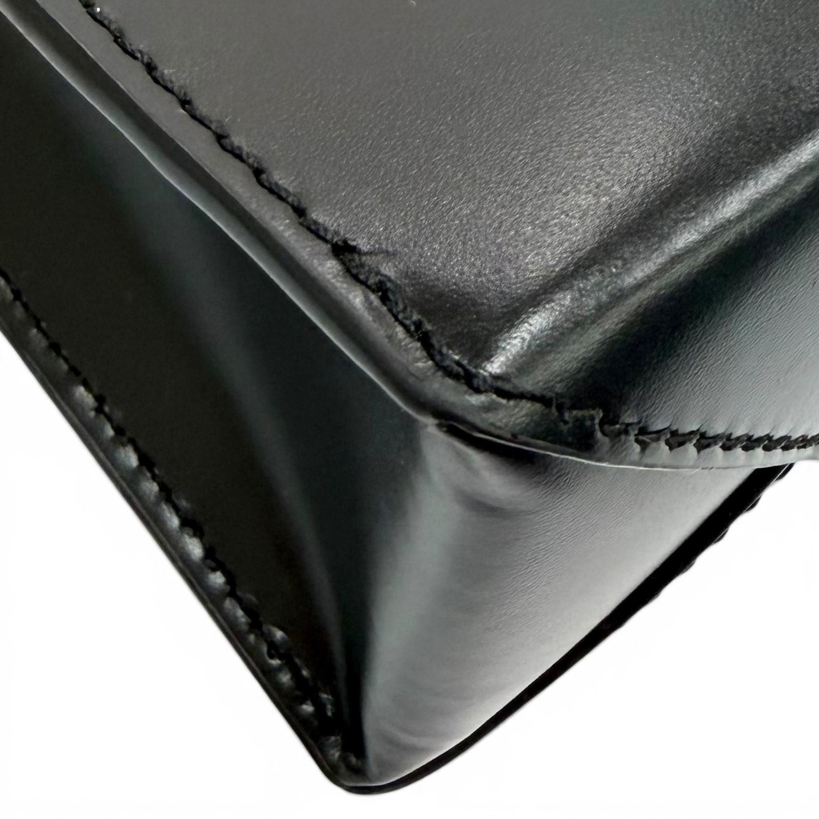 Loewe Standard Tote Leather 2-Way Shoulder Bag Black — view 7