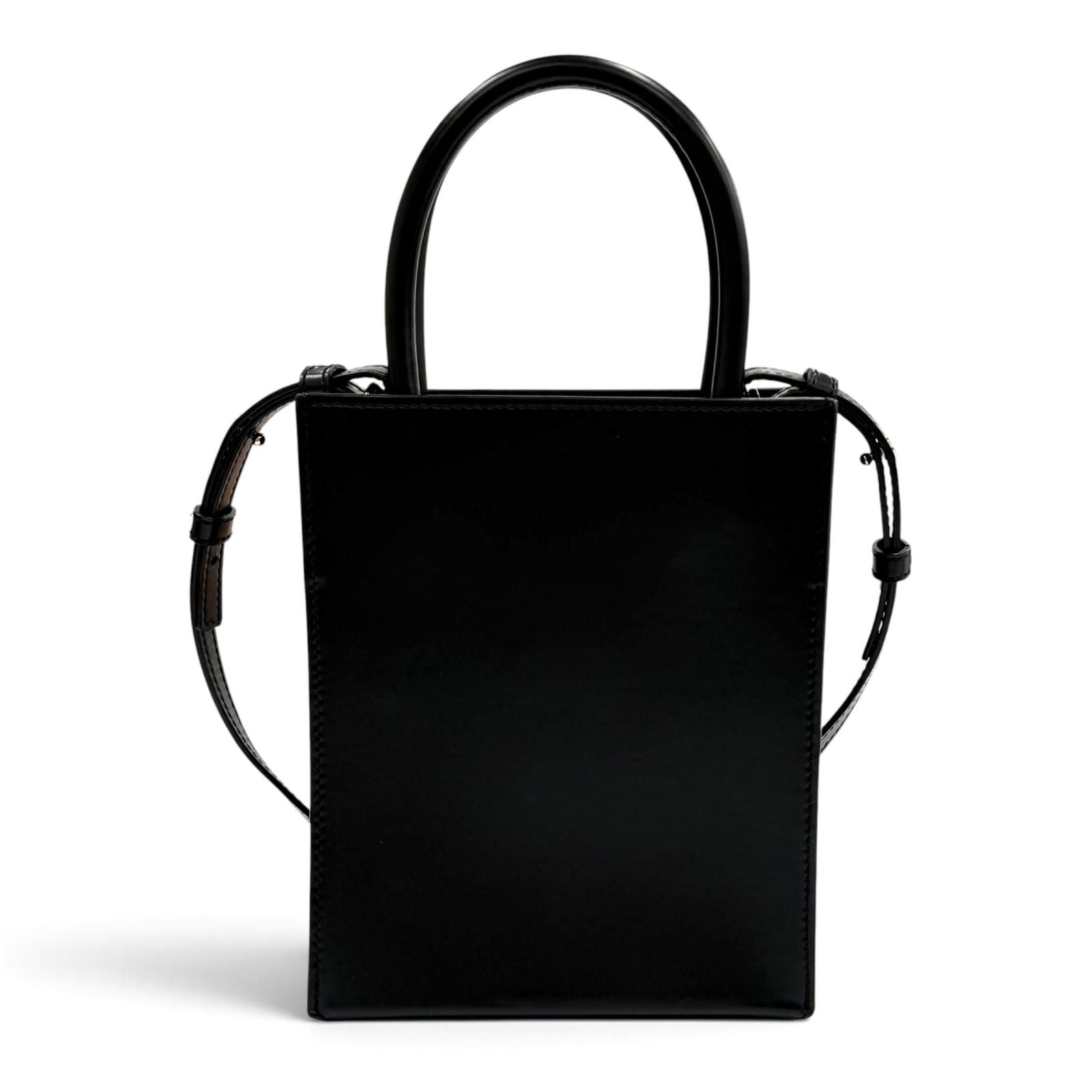 Loewe Standard Tote Leather 2-Way Shoulder Bag Black — view 3
