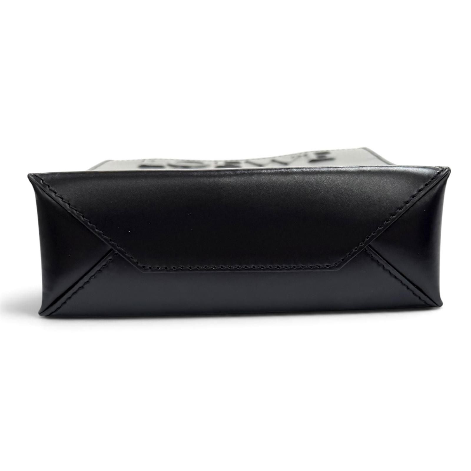 Loewe Standard Tote Leather 2-Way Shoulder Bag Black — view 5