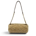 Saint Laurent Paris Sade Mini Tube Bag Shearling Chain Shoulder Handbag Beige