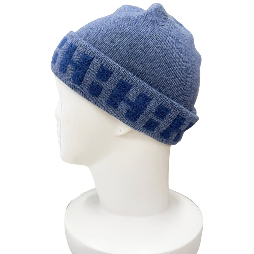 Hermes Bonnet Rajastan 95% Cashmere Martin Margiela Era Logo Beanie Knit — view 2