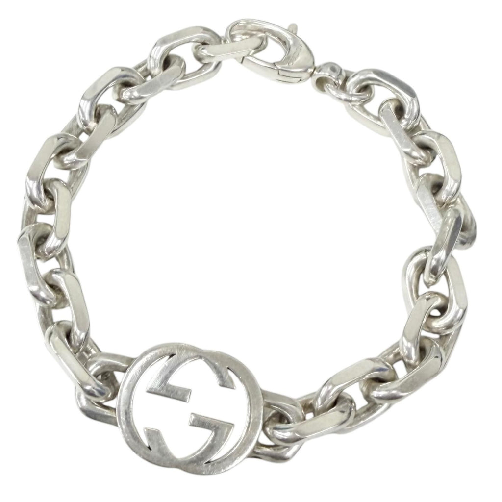 Gucci Interlocking Chain Bracelet Silver 19