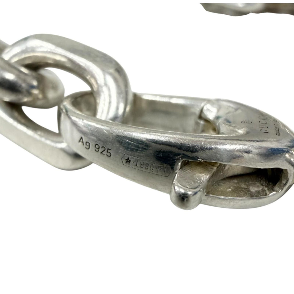 Gucci Interlocking Chain Bracelet Silver 19 — view 4