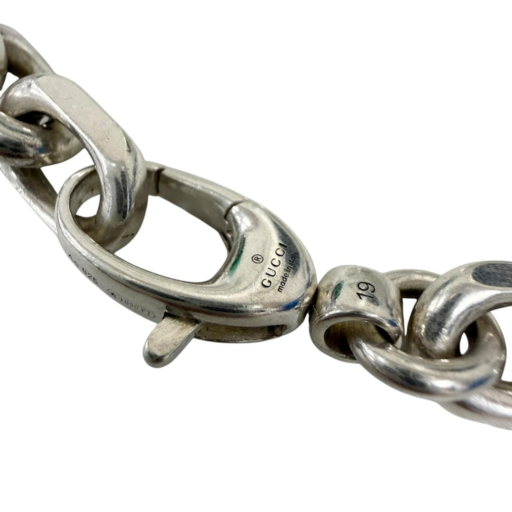 Gucci Interlocking Chain Bracelet Silver 19 — view 5