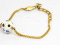 Chanel Soccer Ball Multi Stone CC Logo Bracelet Gold