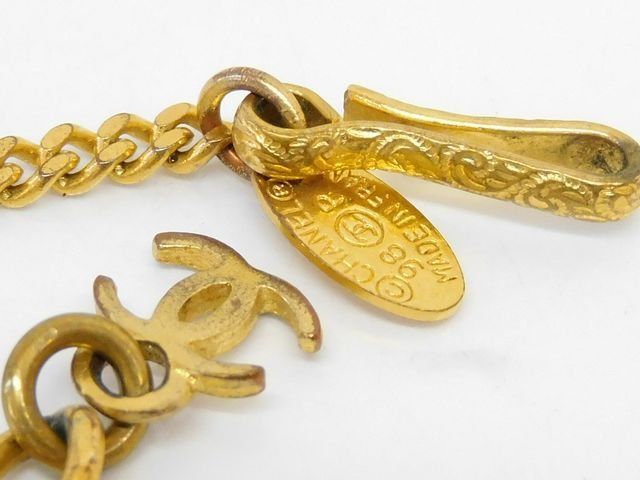 Chanel Soccer Ball Multi Stone CC Logo Bracelet Gold — view 2