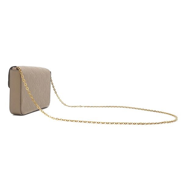 Louis Vuitton Chain Wallet Pochette Felicie Monogram Empreinte Tourterelle Gold — view 2